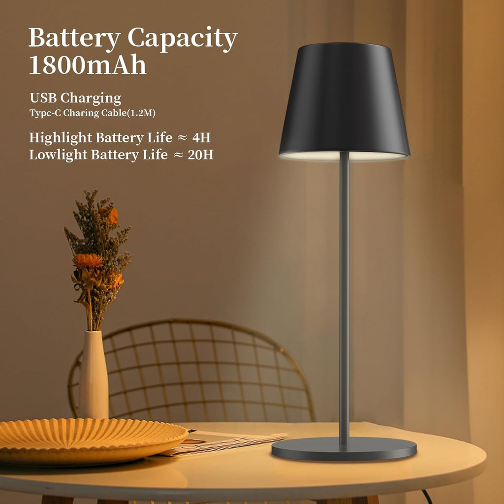 Trayvespace Rechargeable Table Lamp 2-Pack | Dimmable IP54 Waterproof
