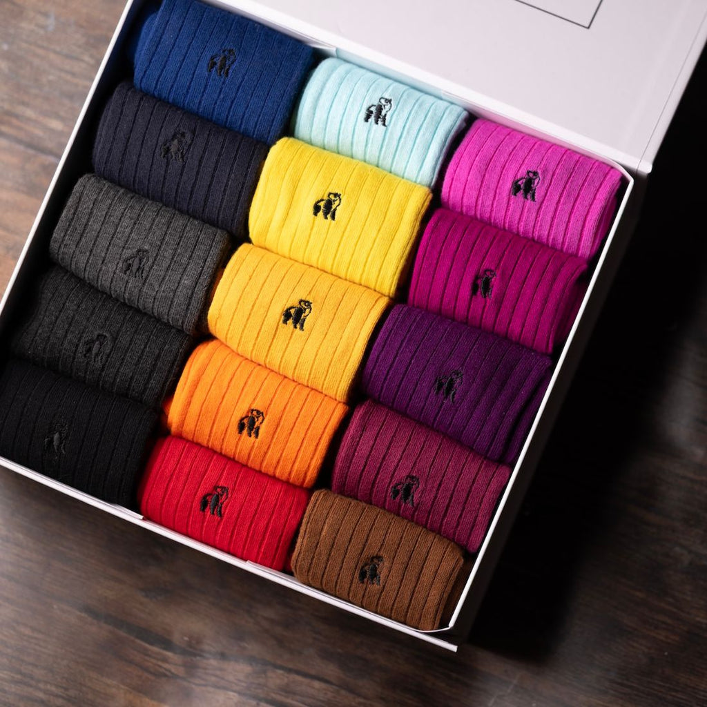 Swole Panda Bamboo Socks Gift Box – 15 Pair Luxury Breathable Set