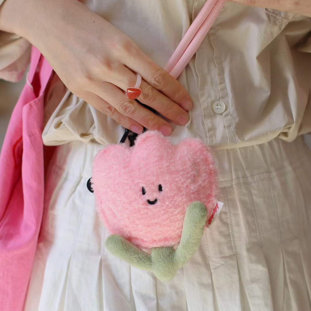 LuLuFun Studio Plush Tulip Mini Bag | Cute Crossbody Accessory Purse