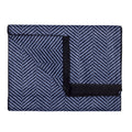 Swole Panda Blue Herringbone Bamboo Scarf – Sustainable Luxury Neckwear