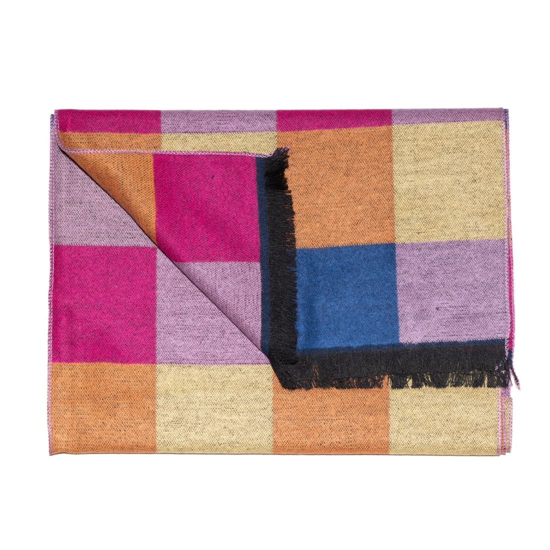 Swole Panda Multicolour Bright Check Bamboo Scarf – Sustainable Fashion
