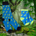 Swole Panda T-Rex Matching Bamboo Socks – Soft Dinosaur Novelty Socks