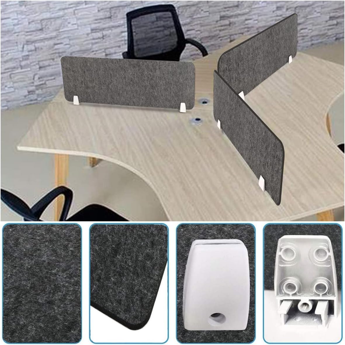 Nisorpa Acoustic Desk Divider | 40x12 Inch Noise Reducing Privacy Panel