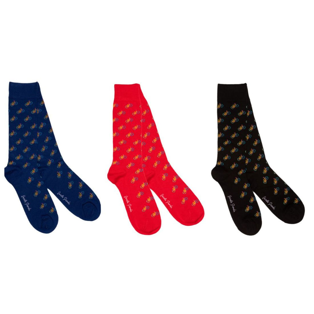 Swole Panda Men's Bicycle Bamboo Socks Gift Box – 3 Pair Luxury Set