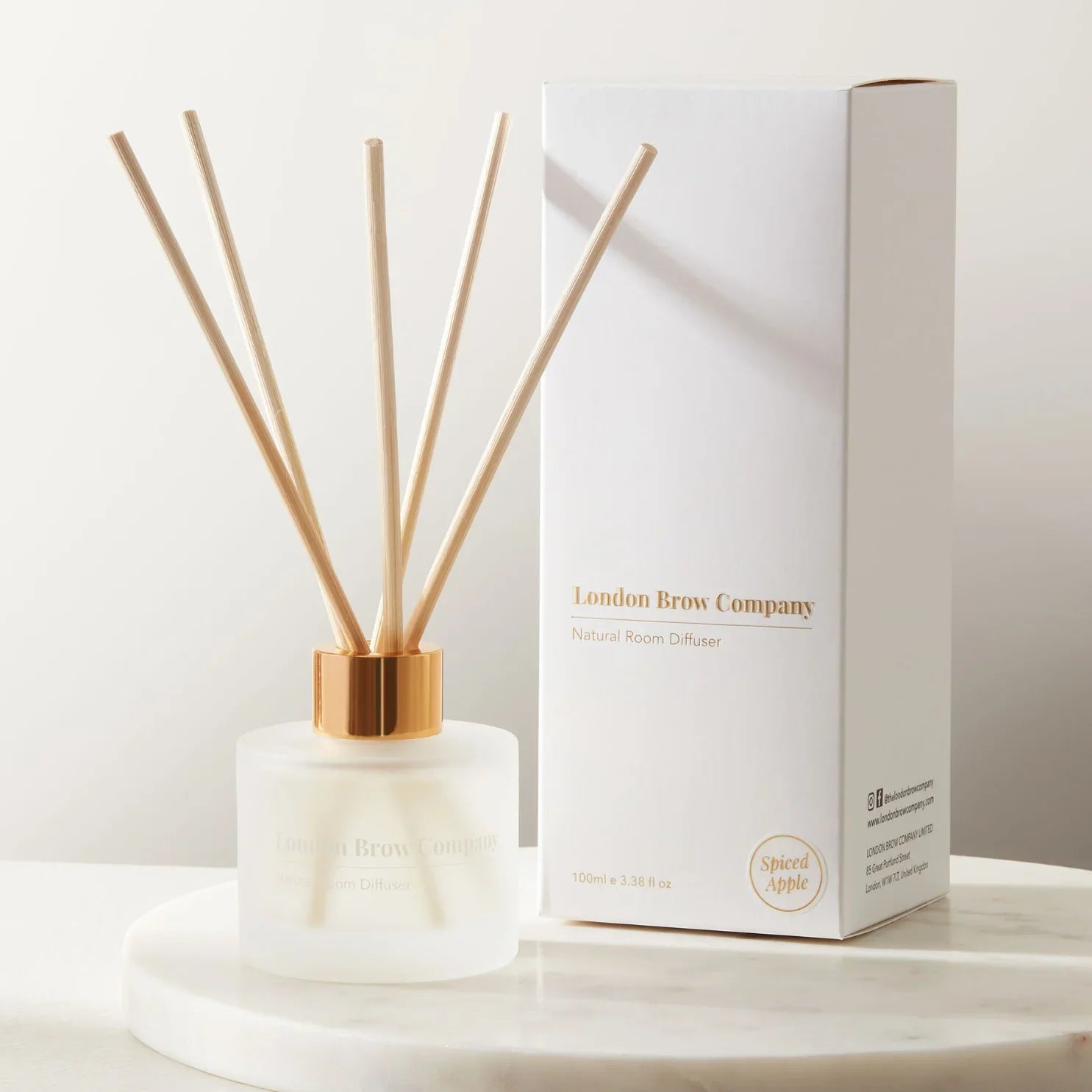 London Brow Co. Natural Reed Diffuser – 100ml Vegan Home Fragrance