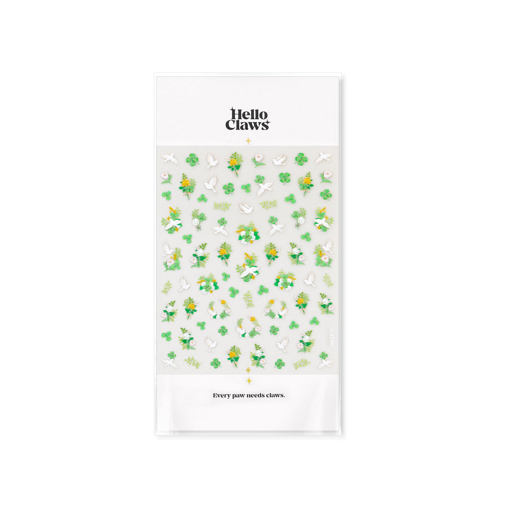 LuLuFun Studio Spring Flower and Bird Nail Art Stickers - 1 Sheet