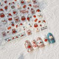 Strawberry Bear 5D Nail Deco Stickers | LuLuFun Studio Art Decals