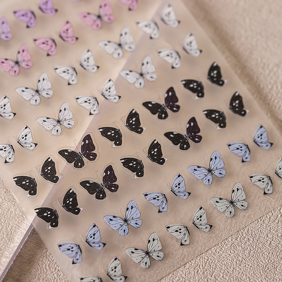 LuLuFun Studio Butterfly Nail Art Stickers – Summer Deco Decals (1 Sheet)