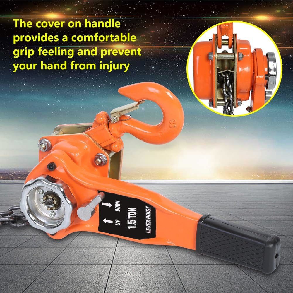 Massive Discounts 1.5T Hand Chain Hoist | 3m Galvanised Steel Pulley
