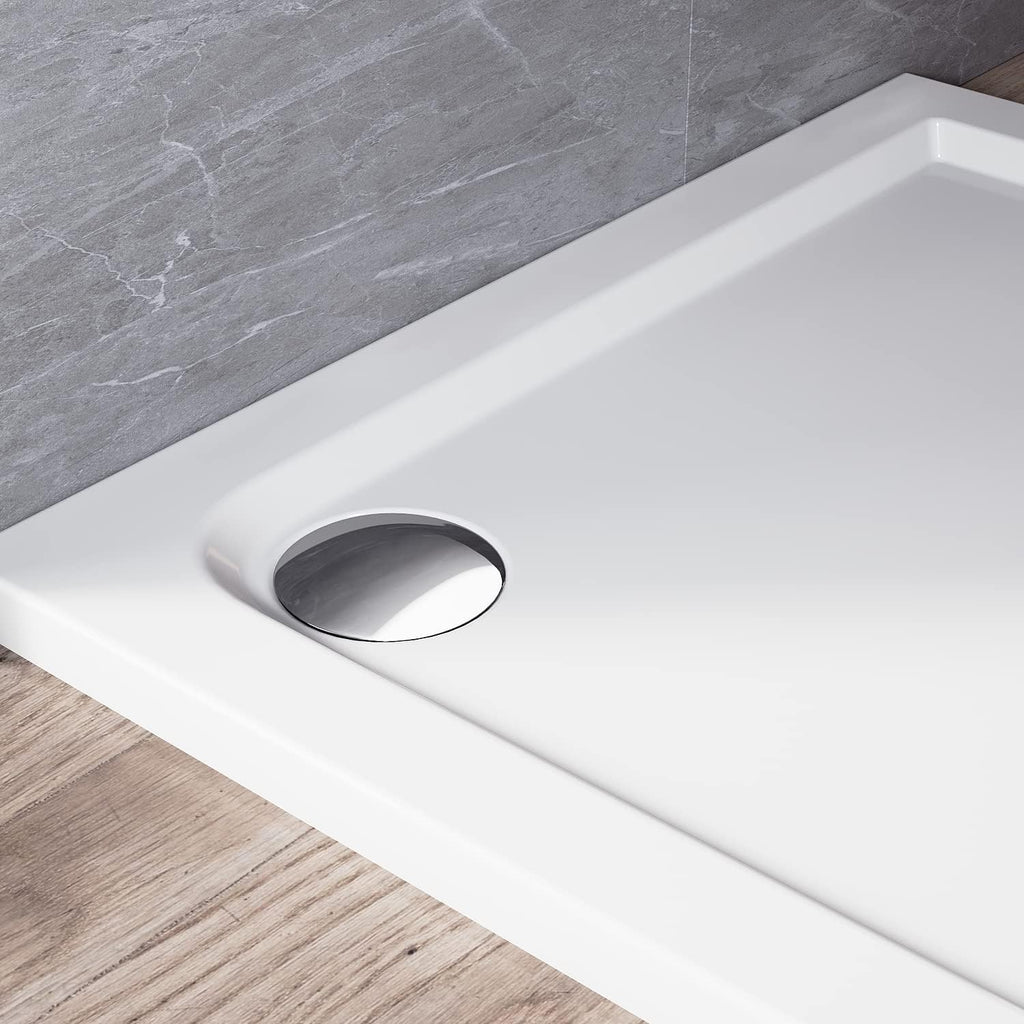Elegant Square Stone Shower Tray 760x760x40mm with Waste Trap