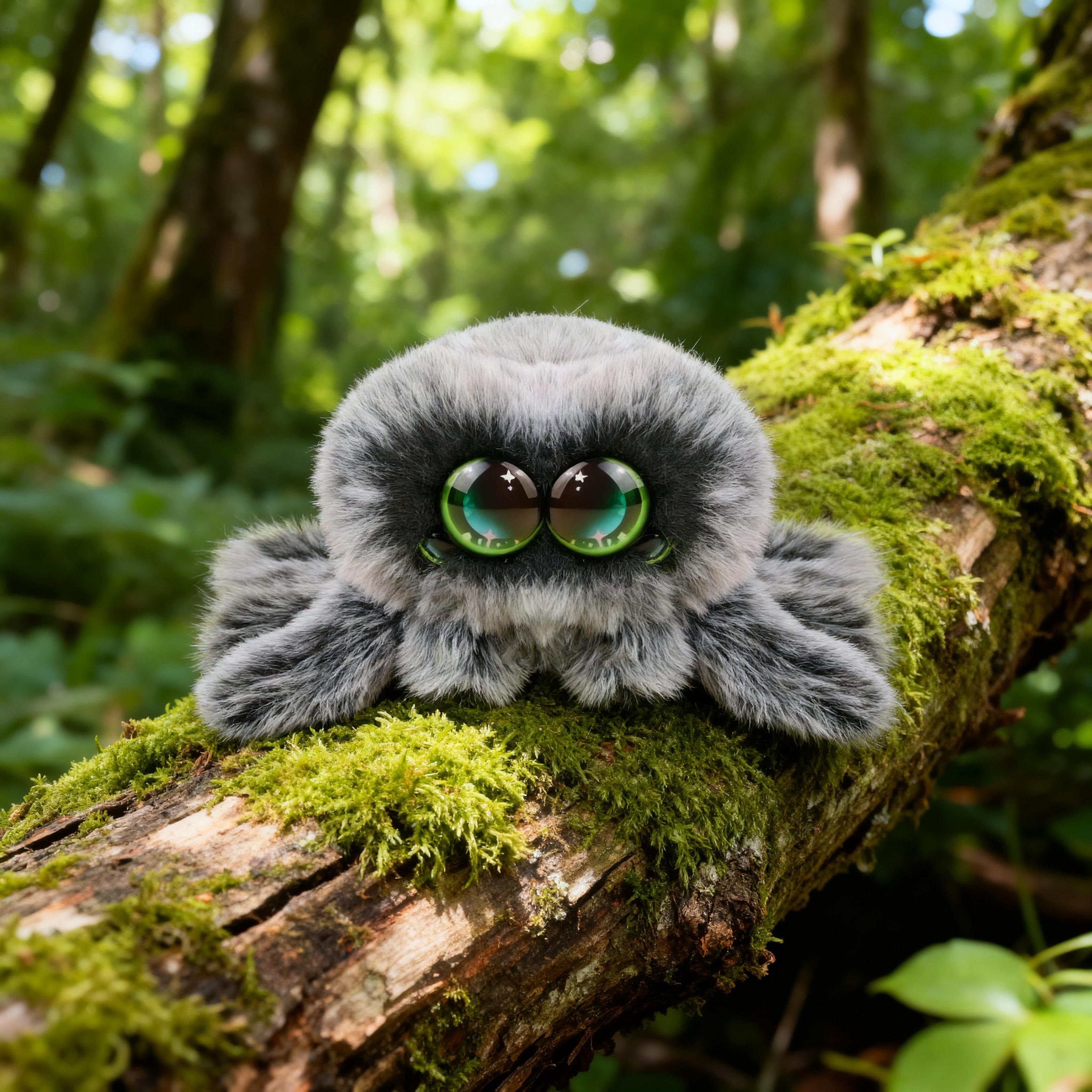 LuLuFun Studio Snowball Spider Plush Toy – Soft Cute Stuffed Animal