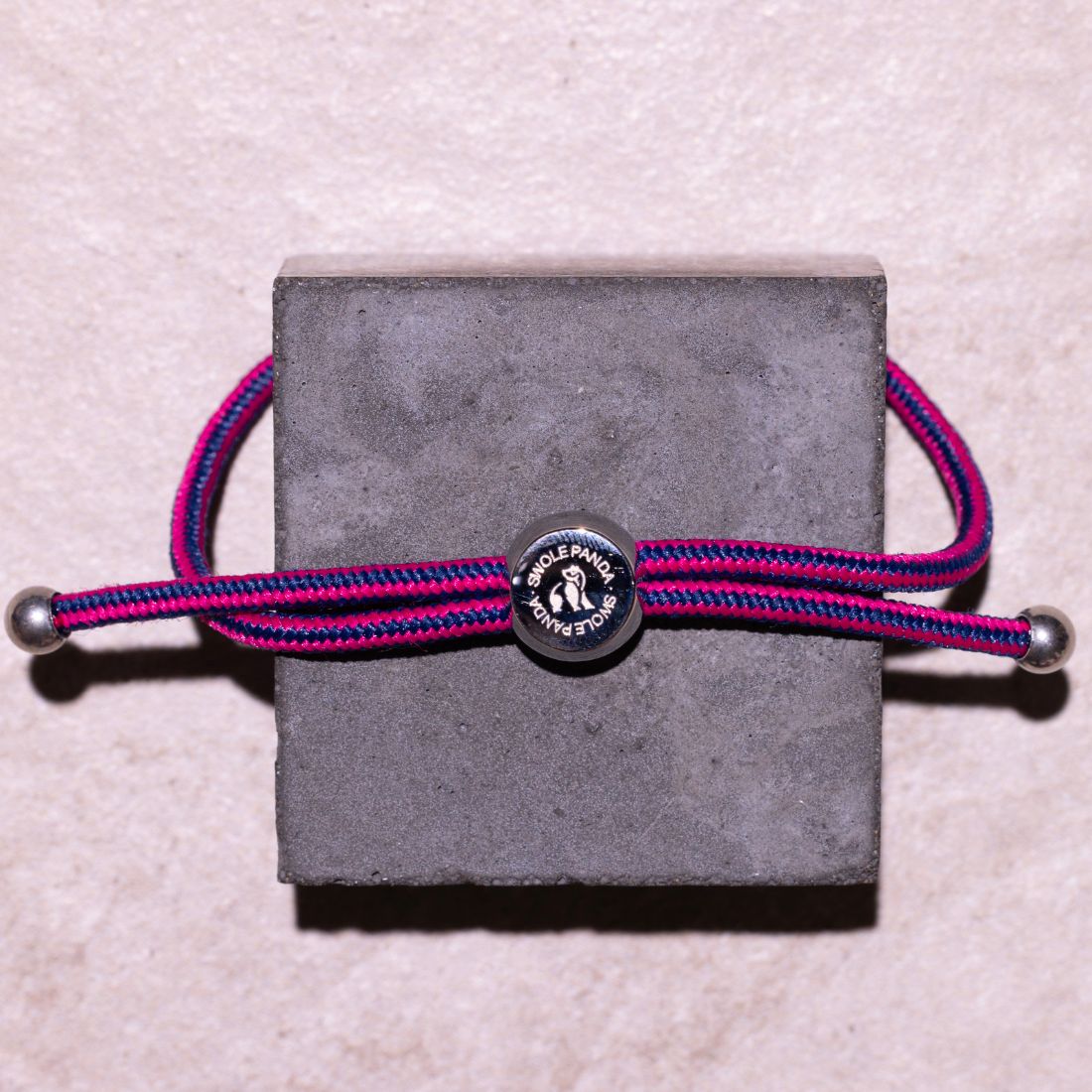Swole Panda Rich Pink Stripe Rope Bracelet – Recycled Ocean Plastic