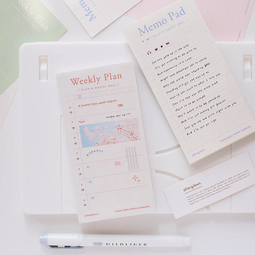 LuLuFun Studio Afterglows Memo Note Pad - 60 Sheets Daily Planner