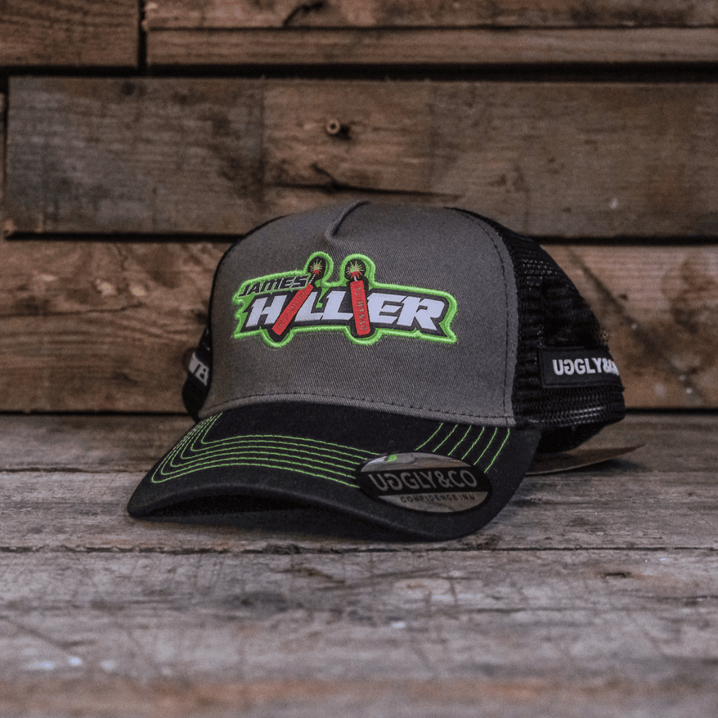 James Hillier Road Racer Trucker Hat – Official Uggly & Co Green Cap