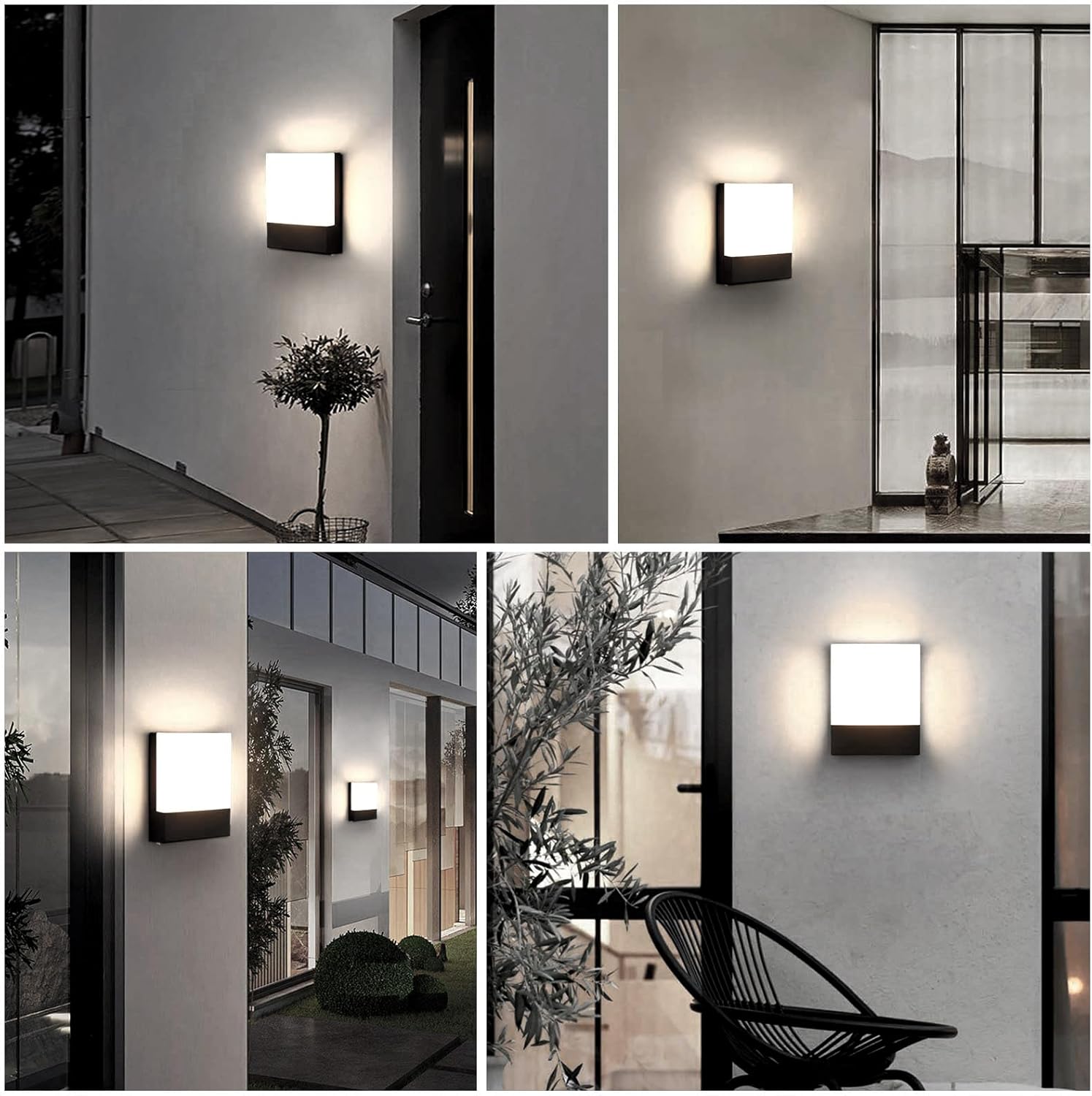 Lightsjoy 18W LED Outdoor Wall Light – IP65 Waterproof Sconce, Black