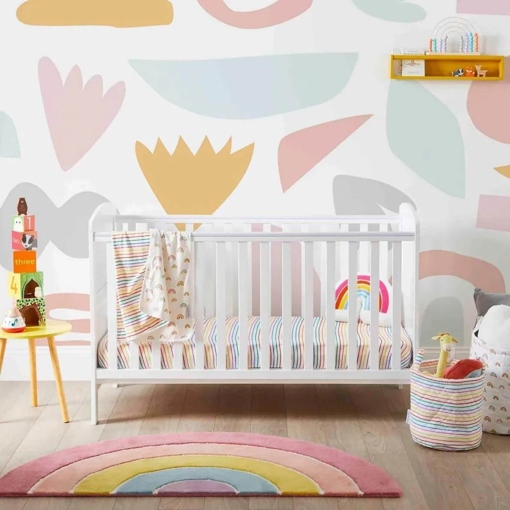 Ickle Bubba Coleby Classic Cot Bed White - Premium Pocket Sprung Mattress