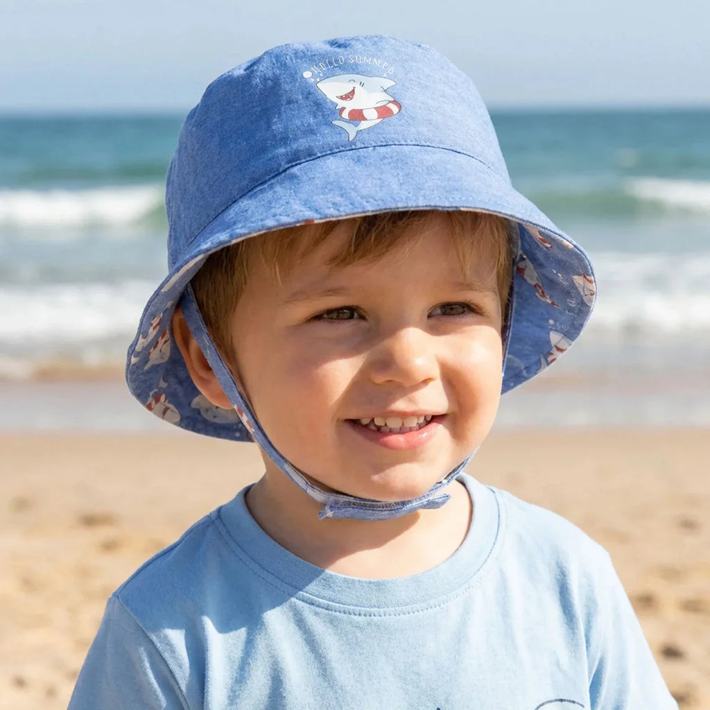 HelloBaby Boys Sun Hat - Blue