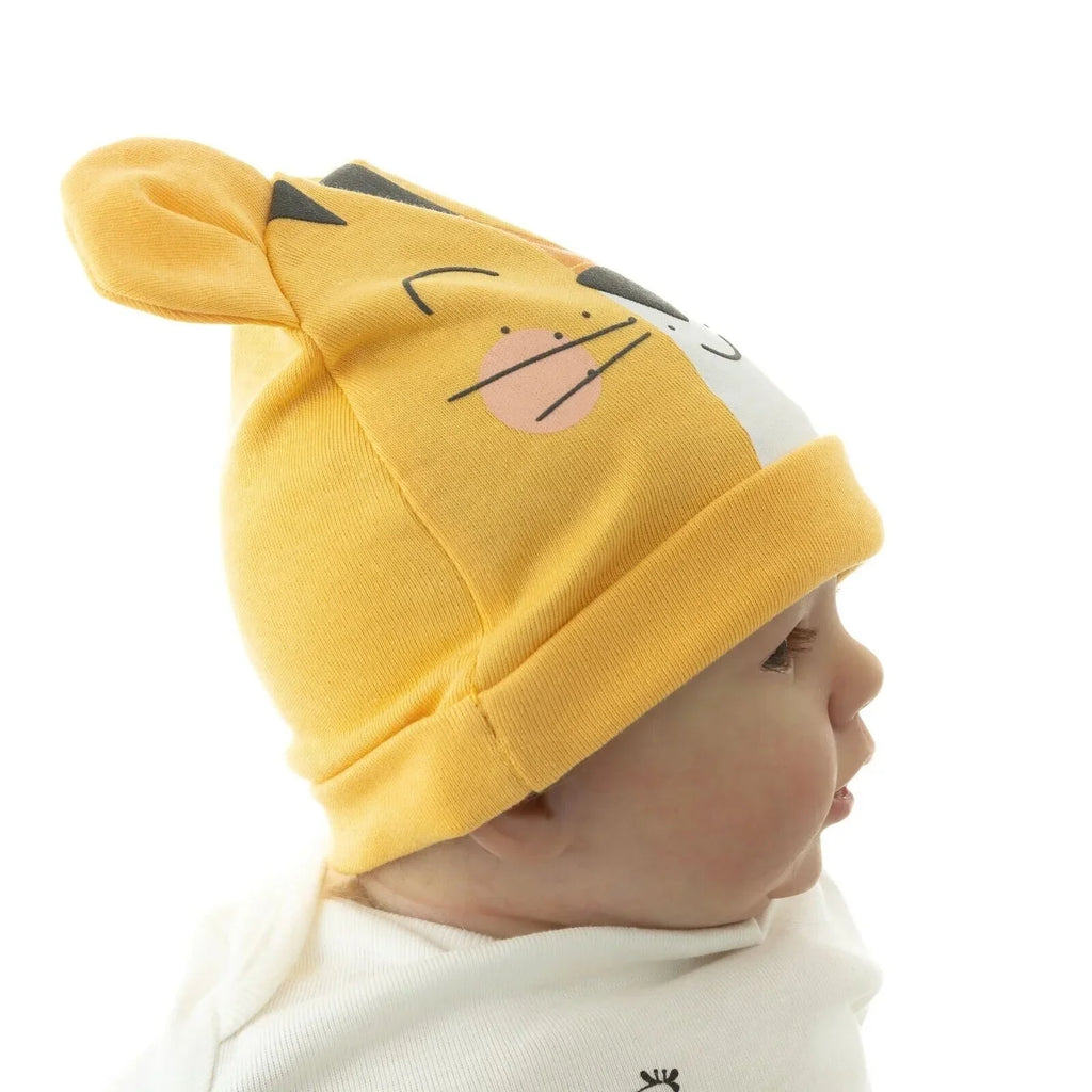 HelloBaby 100% Cotton Newborn Hat - Yellow