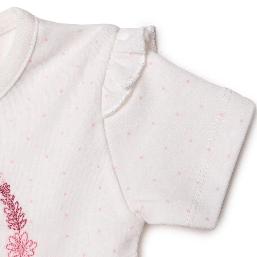 Bebetto Girls T-shirt & Shorts Set Floral Print - Pink