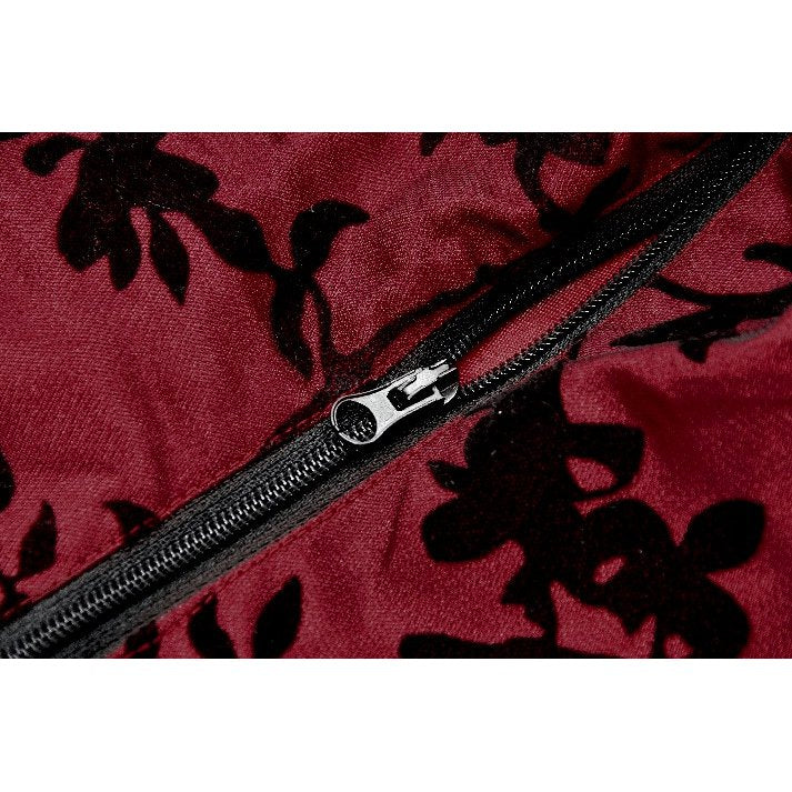 Dark in Love Althea Burgundy Velvet Goth Camisole with Lace Trim