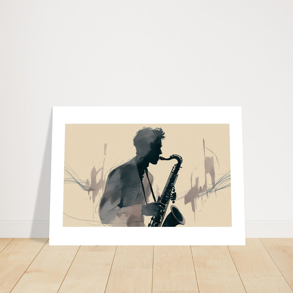 Saxophone Player Wall Art | Abstract Jazz Poster