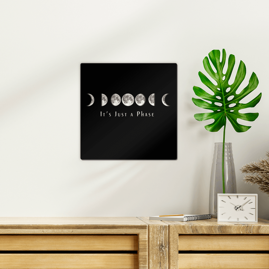 Just a Phase Wall Tile | Kate's Clothing Glossy White Wood Decor