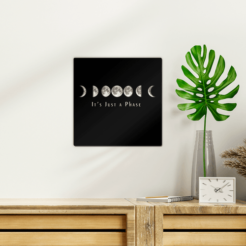 Just a Phase Wall Tile | Kate's Clothing Glossy White Wood Decor
