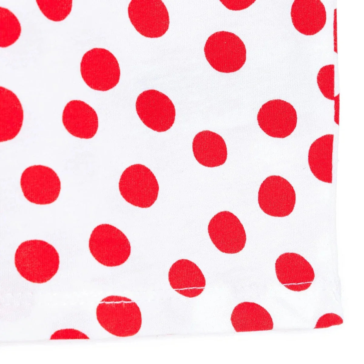 HelloBaby Girls T-shirt Polka Dot Print Crew Neck Short Sleeve - Red