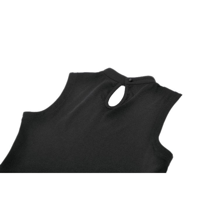 Dark in Love Punk Coffin Mesh Panel Top – Sleeveless Gothic Cotton Top