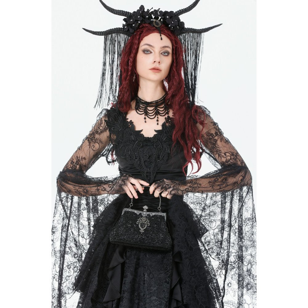Dark In Love Celestine Gilded Evening Bag – Beaded Gothic Vintage Style