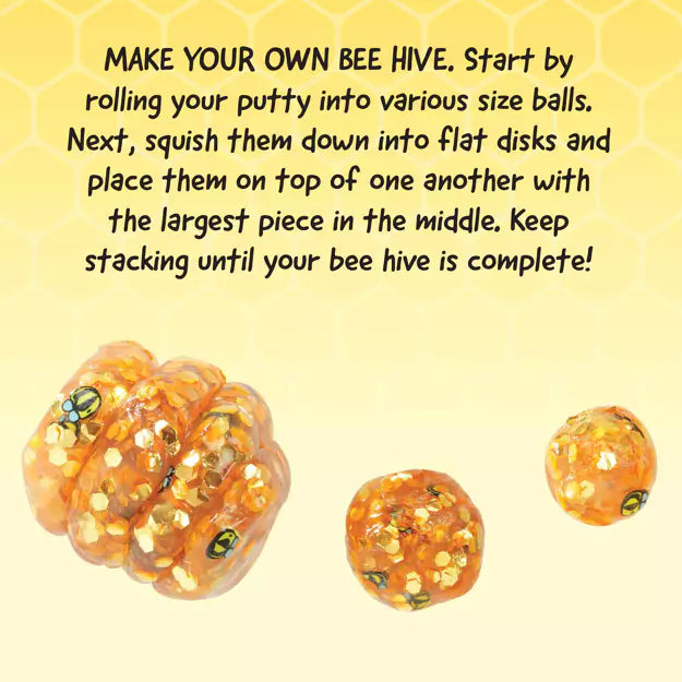 Snaps Honey Hive Thinking Putty – Gold Glitter Sensory Fidget Toy