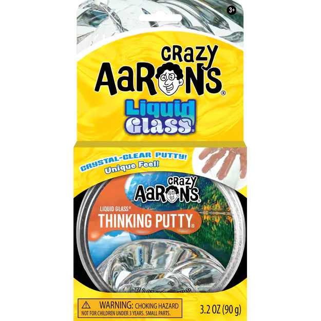 Crazy Aaron's Liquid Glass Thinking Putty – Clear Non-Toxic Sensory Toy