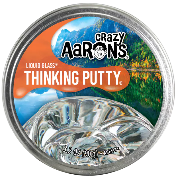 Crazy Aaron's Liquid Glass Thinking Putty – Clear Non-Toxic Sensory Toy