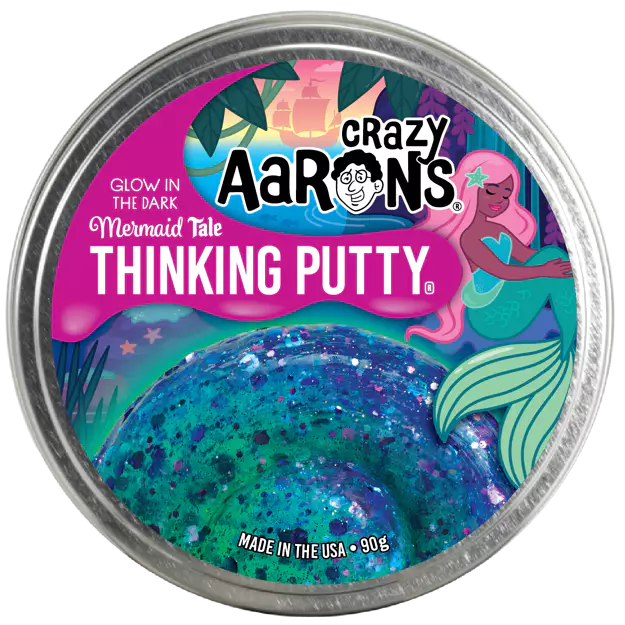 Snaps Glowbrights Mermaid Tale Thinking Putty | Glow-in-the-Dark Sensory Toy