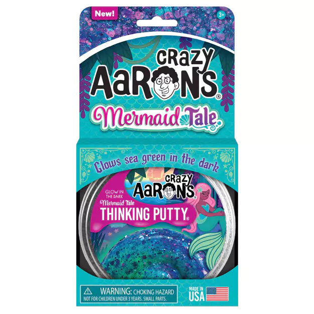 Snaps Glowbrights Mermaid Tale Thinking Putty | Glow-in-the-Dark Sensory Toy
