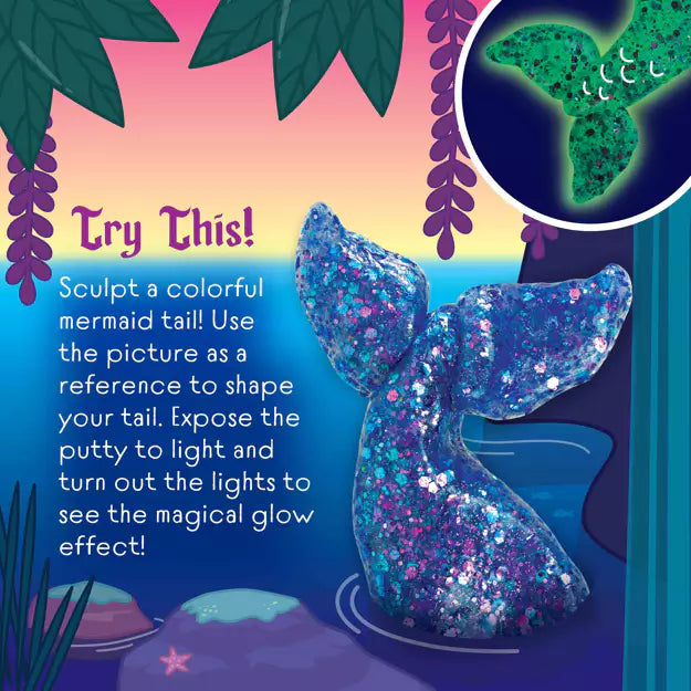 Snaps Glowbrights Mermaid Tale Thinking Putty | Glow-in-the-Dark Sensory Toy