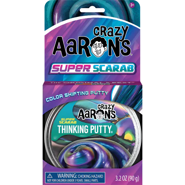 Crazy Aaron's Super Scarab Thinking Putty – Color-Shifting Fidget Toy