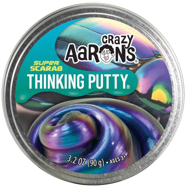 Crazy Aaron's Super Scarab Thinking Putty – Color-Shifting Fidget Toy