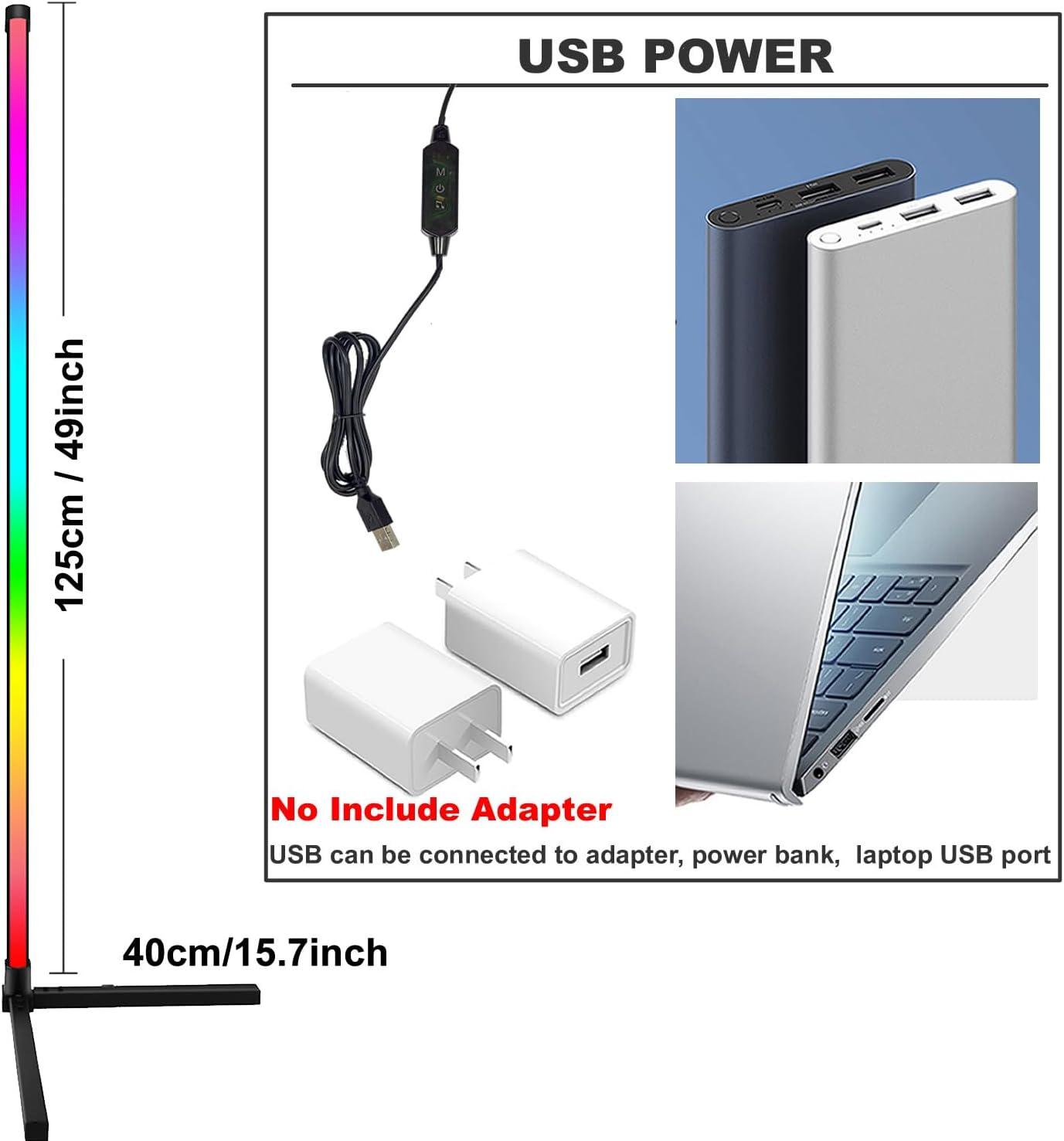 YOSION RGB LED Corner Floor Lamp – App Control & Music Sync Mood Light