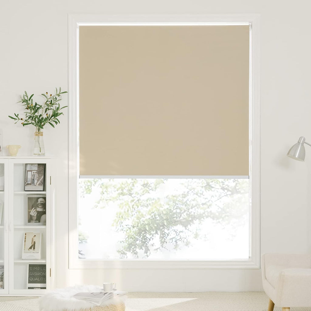 Massive Discounts Blackout Thermal Roller Blind – Beige 42x91 Inch