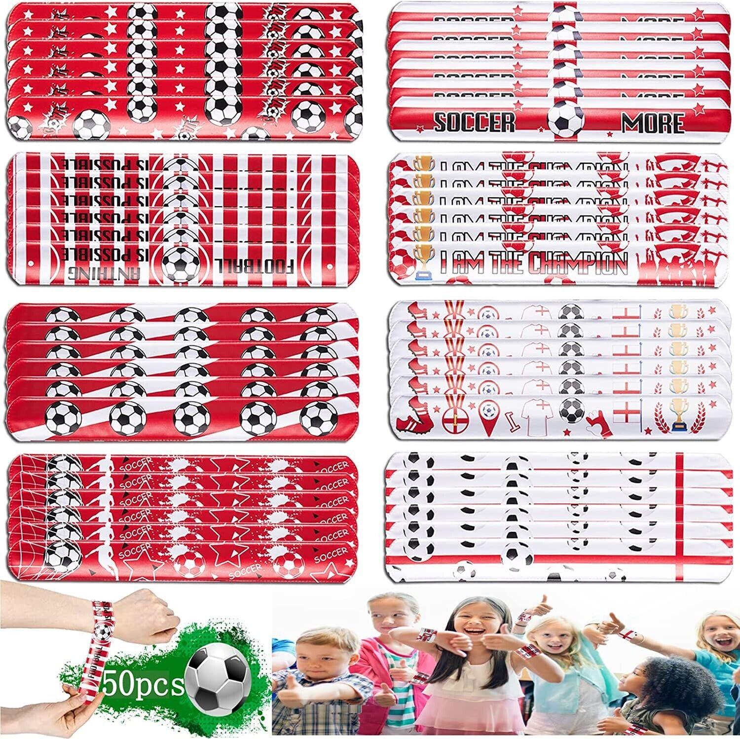 Massive Discounts 50pcs Football Slap Bracelets - Kids Party Bag Fillers