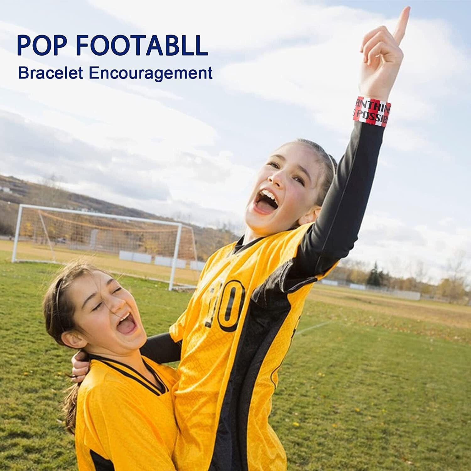 Massive Discounts 50pcs Football Slap Bracelets - Kids Party Bag Fillers