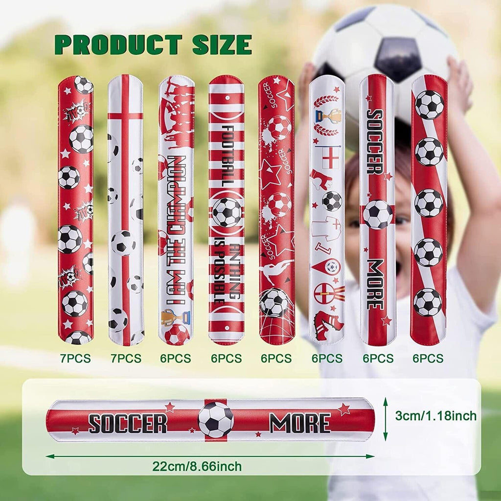 Massive Discounts 50pcs Football Slap Bracelets - Kids Party Bag Fillers