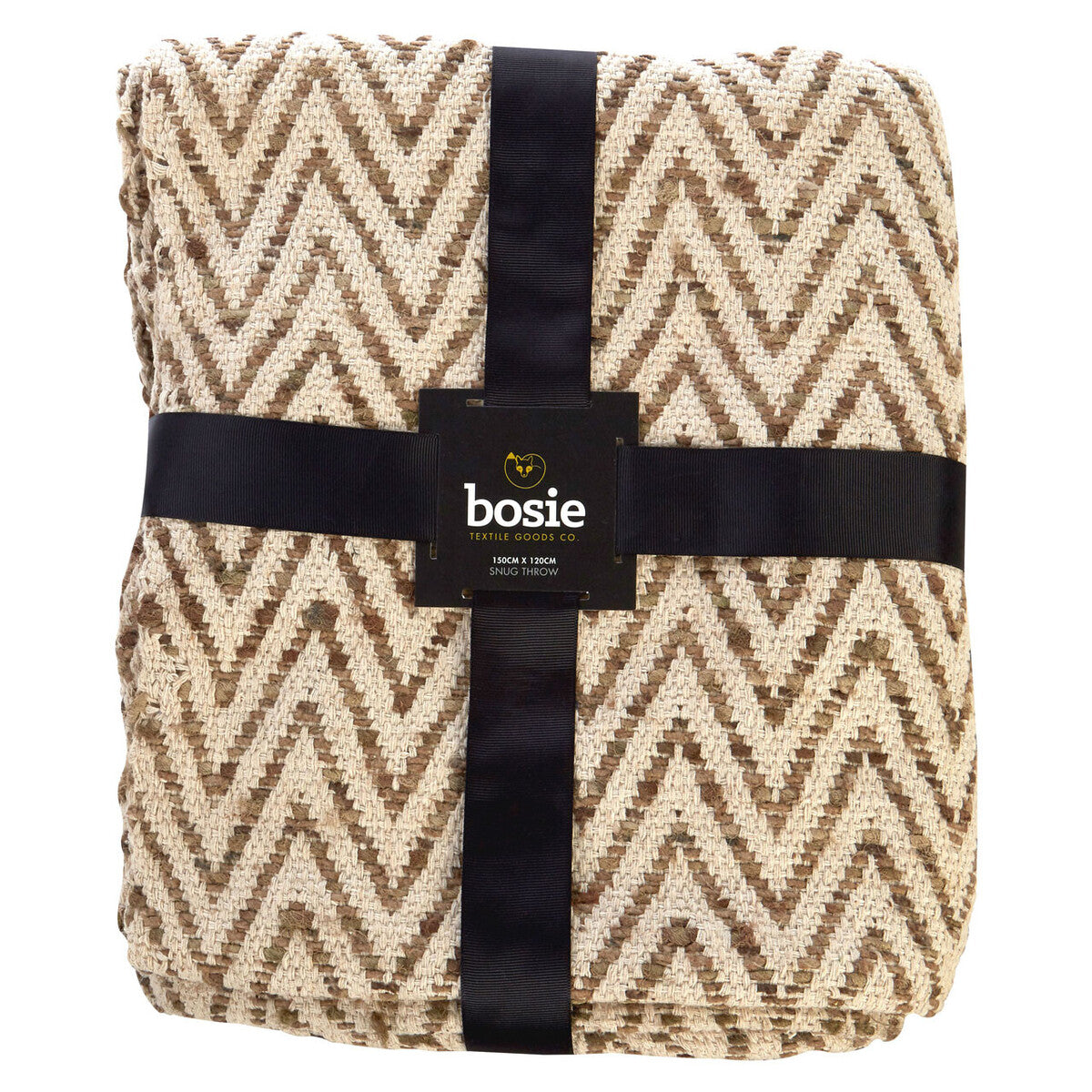 Orsina Bosie Beige Woven Chevron Throw Blanket – Neutral Home Decor