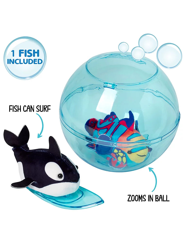 Zhu Zhu Pets Aquarium Bubble Ball & Surfboard Playset with Plush Fish