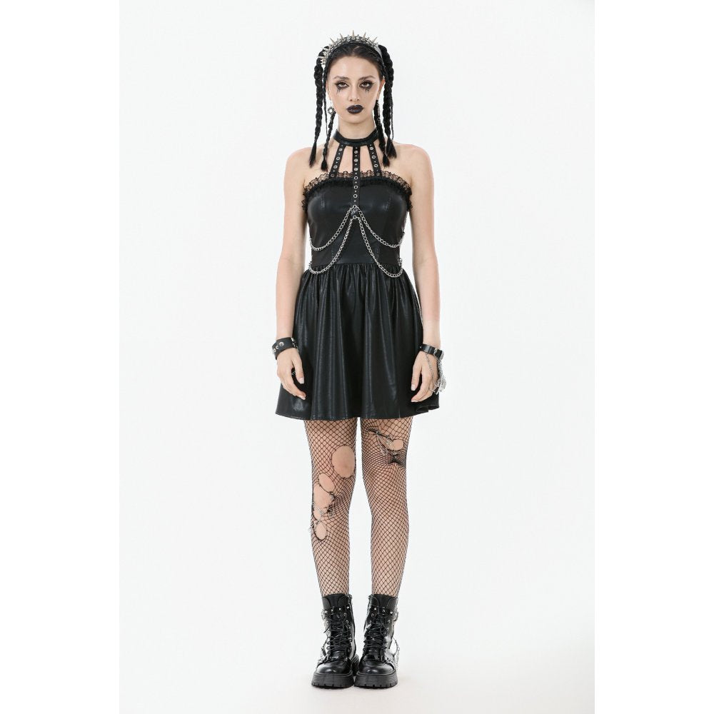 Dark in Love Valentina Red Velvet Mesh Goth Dress | Embroidered Gown
