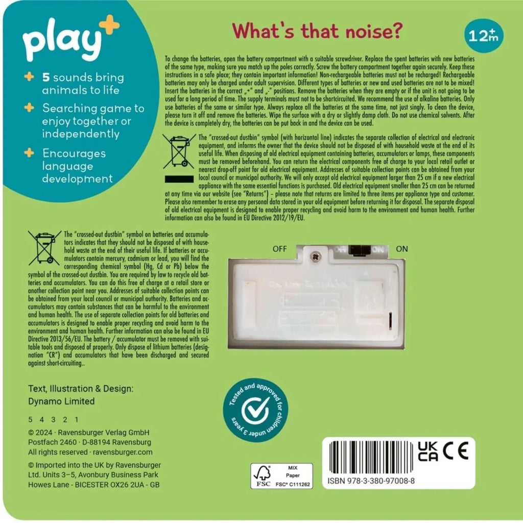 Play+ Shh... Who's there? Jungle Animals Book with Sounds