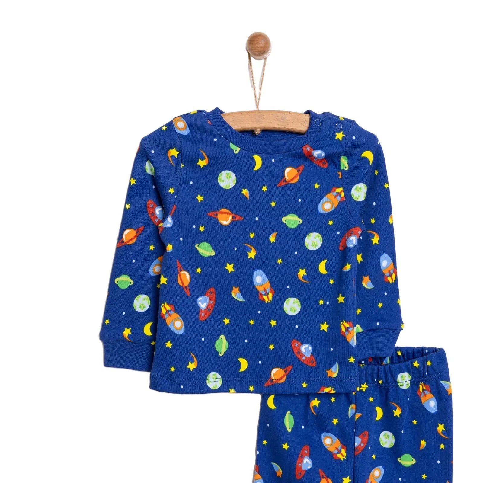 HelloBaby Boy Long Sleeve Pyjamas Set - Navy Blue