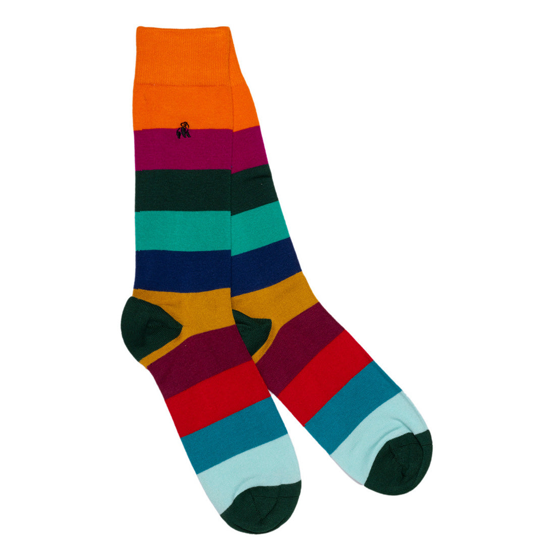 Swole Panda Bamboo Socks – Narrow Stripe Luxury 4-Pair Gift Bundle