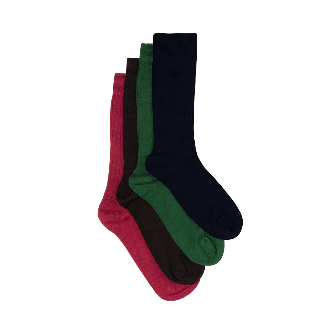 Swole Panda Bamboo Comfort Cuff Socks Bundle – 4 Pair Ribbed Set